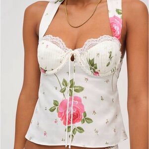 For Love And Lemons rosebud corset top